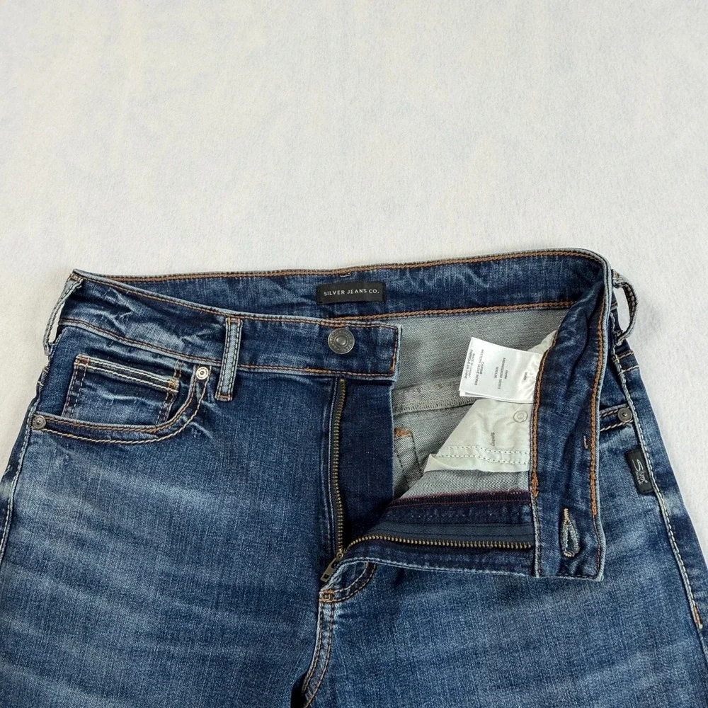 Silver Jeans Mens Gordie Straight Leg Stretch Jeans‎ 30x30 Medium Wash Denim